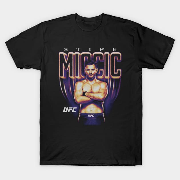 Stipe Miocic Retro Bitmap T-Shirt by ganisfarhan